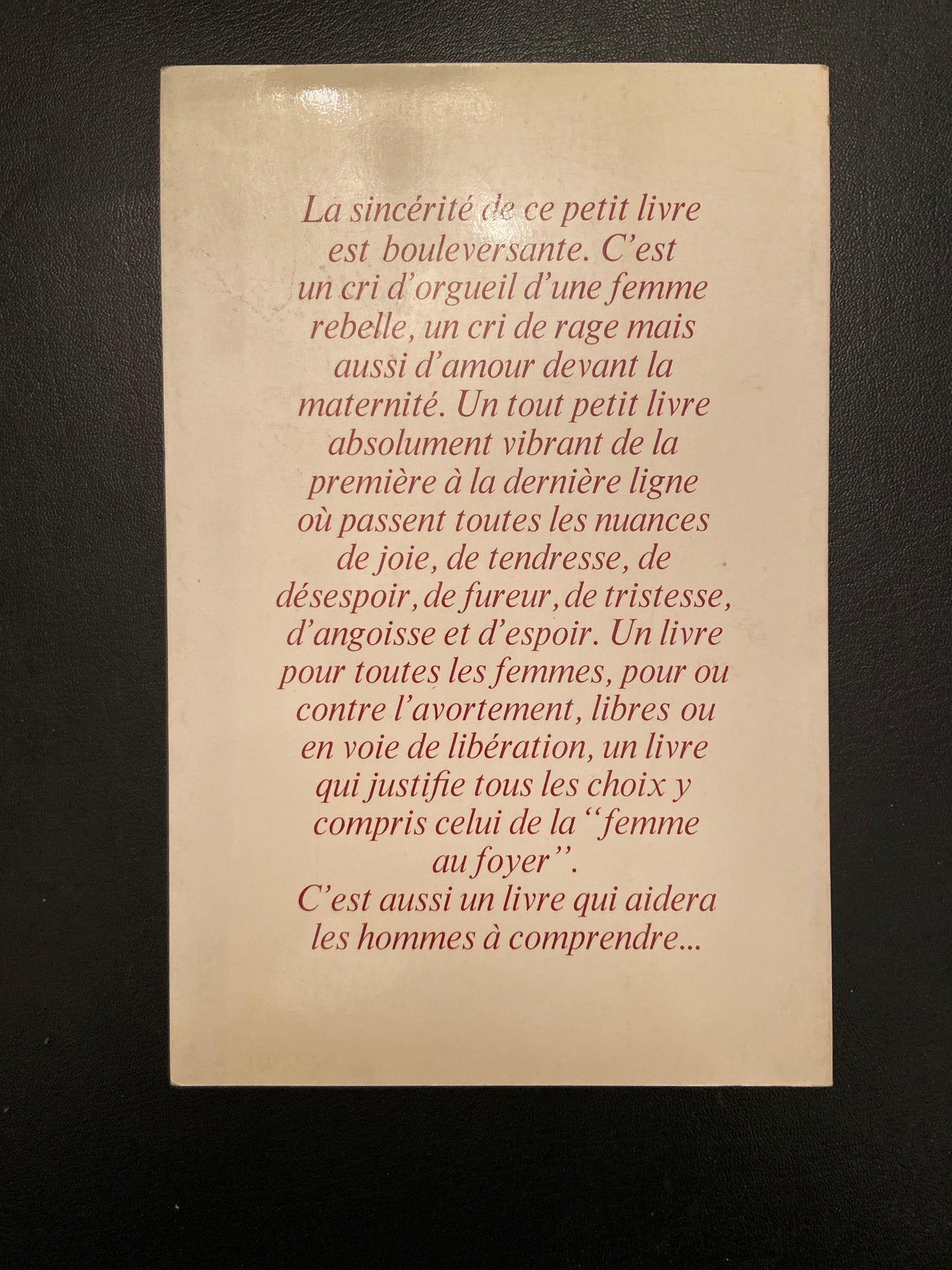 LETTRE À UN ENFANT JAMAIS NÉ