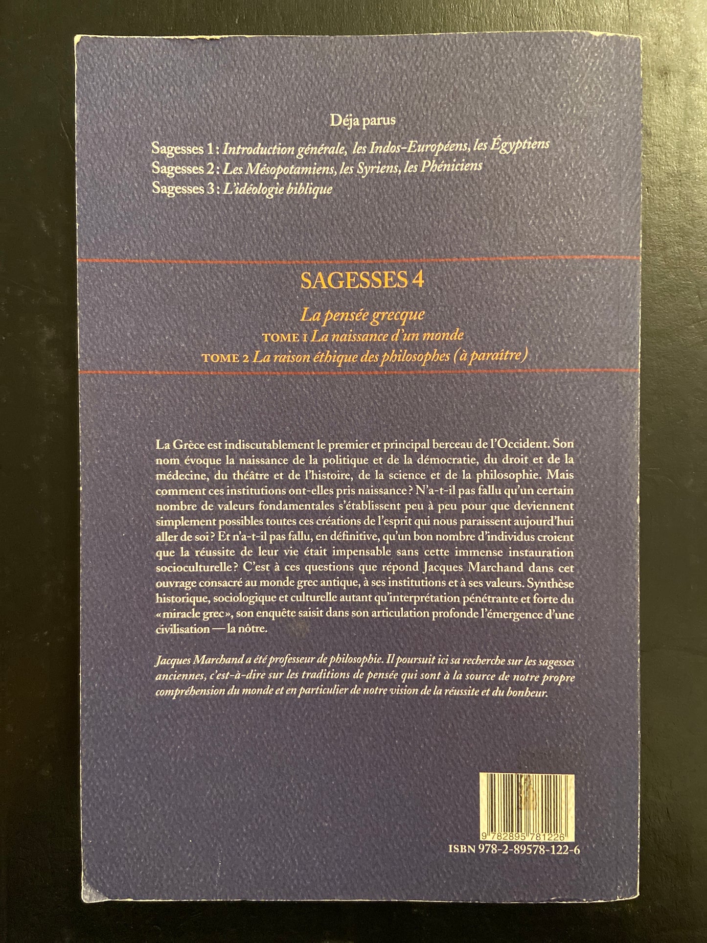 LA PENSÉE GRECQUE - TOME 01 - LA NAISSANCE DU MONDE