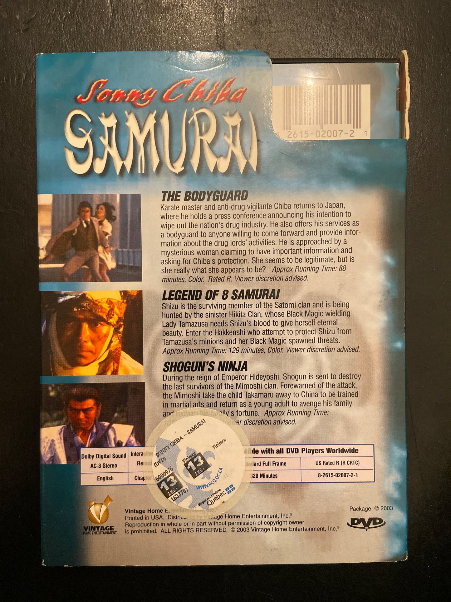 SONNY CHIBA - SAMURAI - 3 GREAT MOVIES