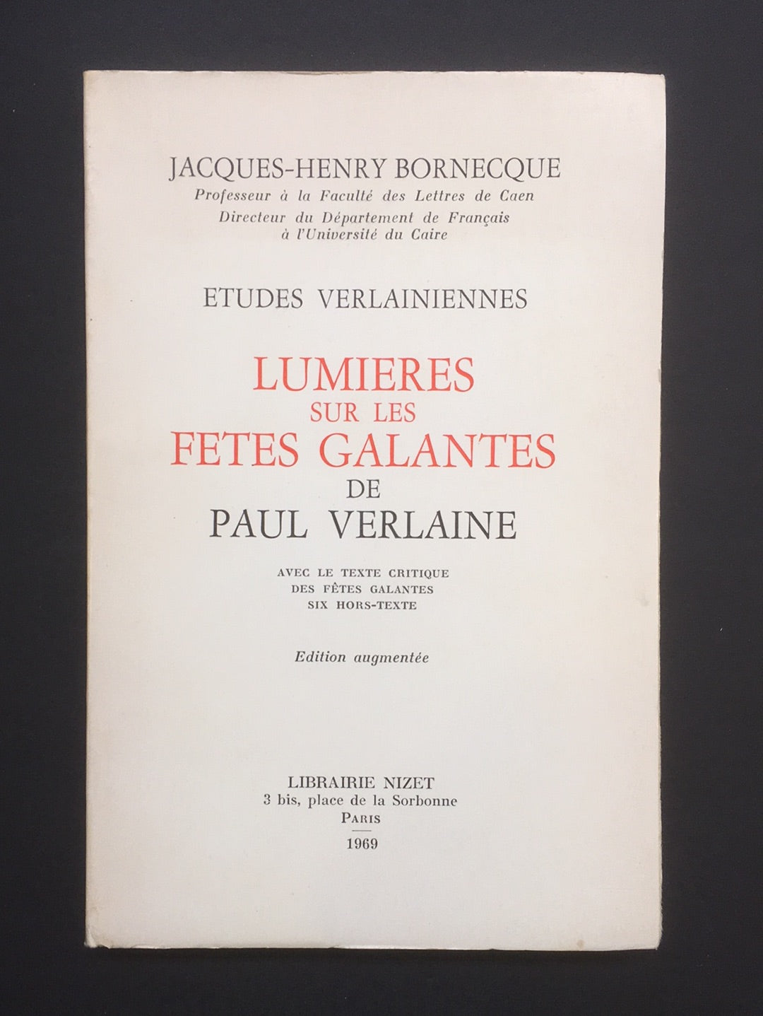 ÉTUDES VERLAINIENNES - LUMIÈRES SUR LES FÊTES GALANTES