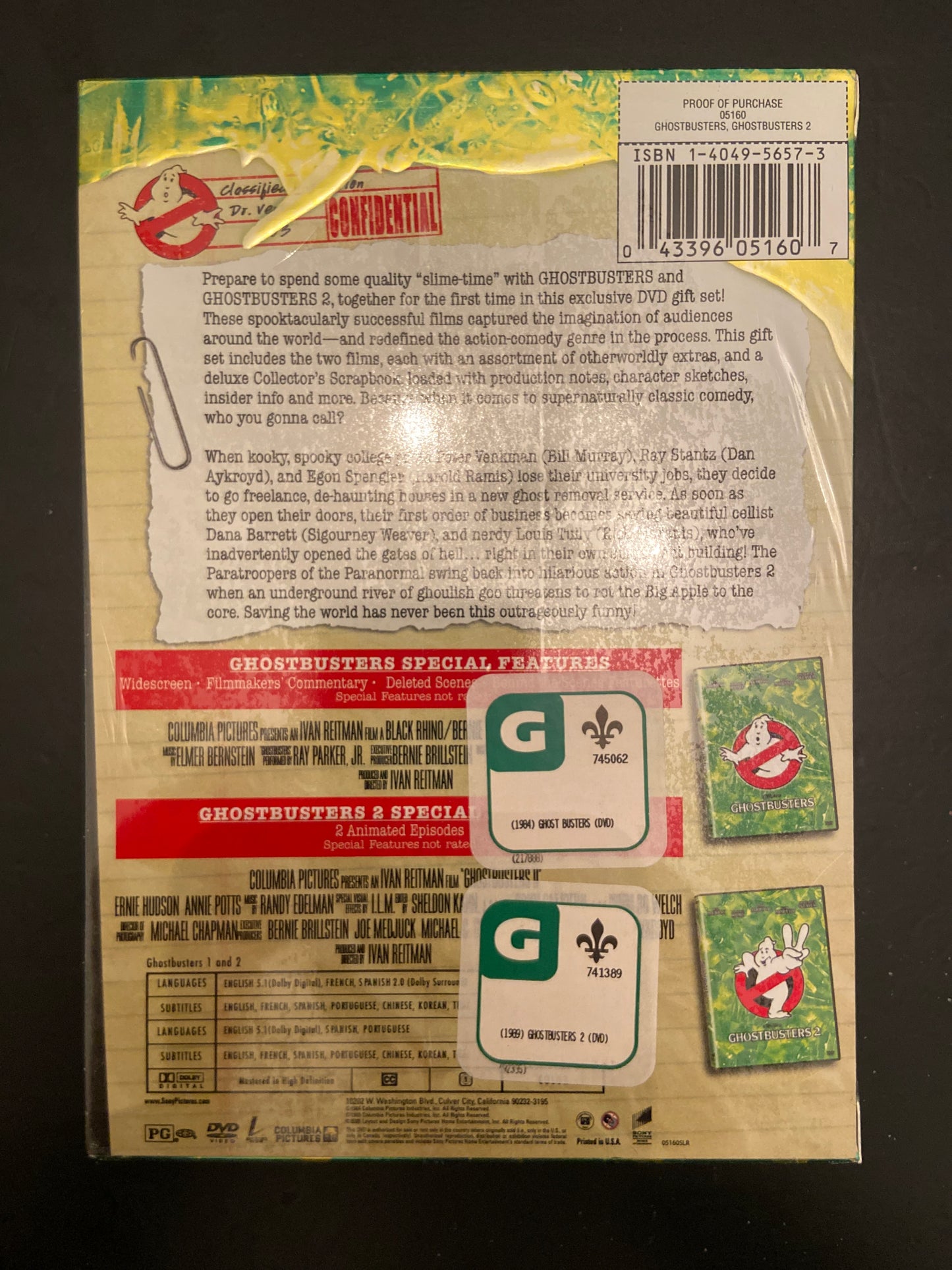 GHOSTBUSTERS 1 & 2