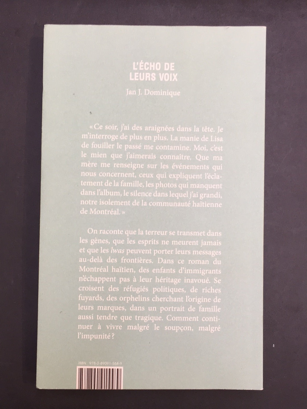 L'ÉCHO DE LEURS VOIX