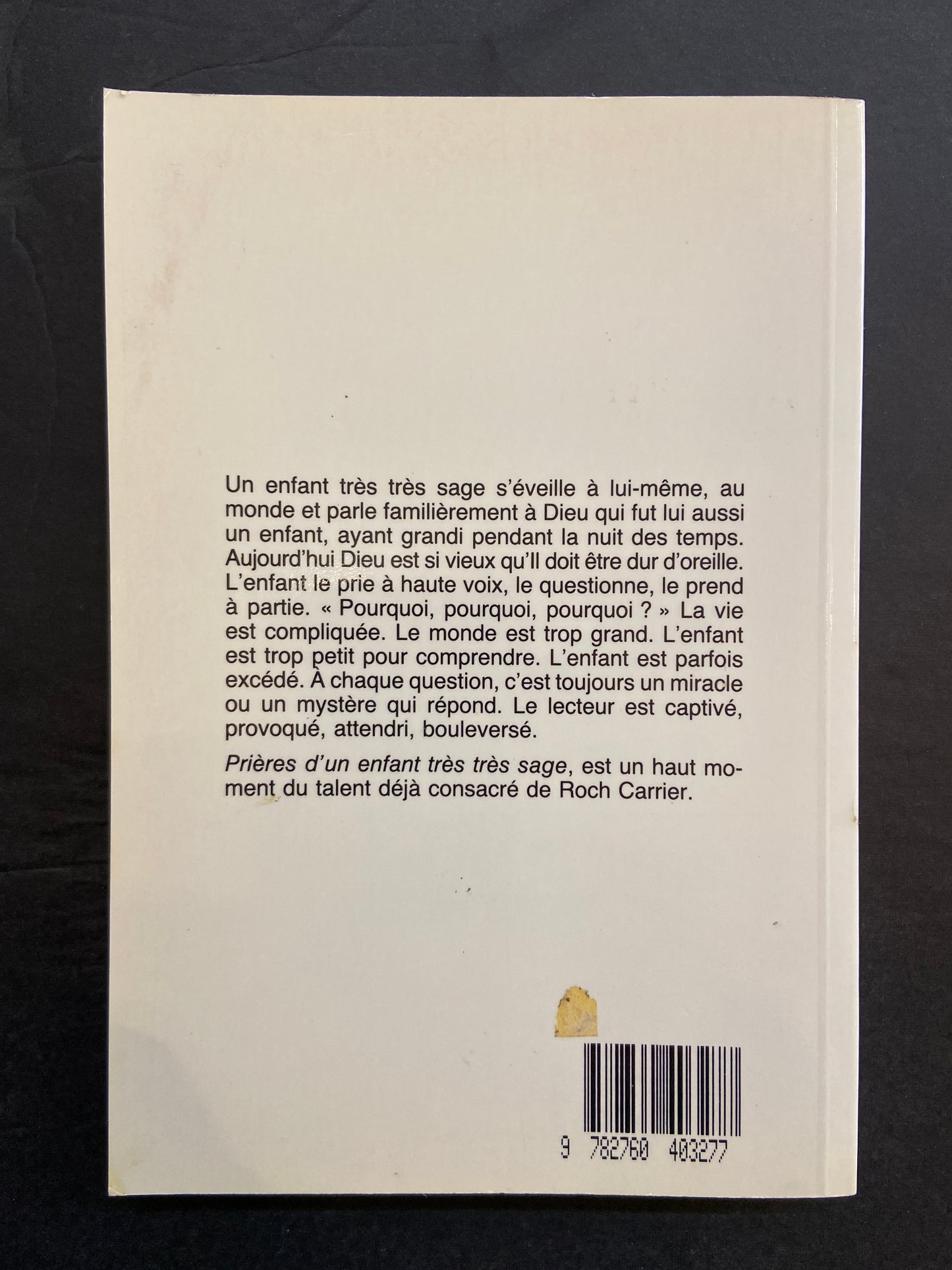PRIÈRES D'UN ENFANT TRÈS TRÈS SAGE