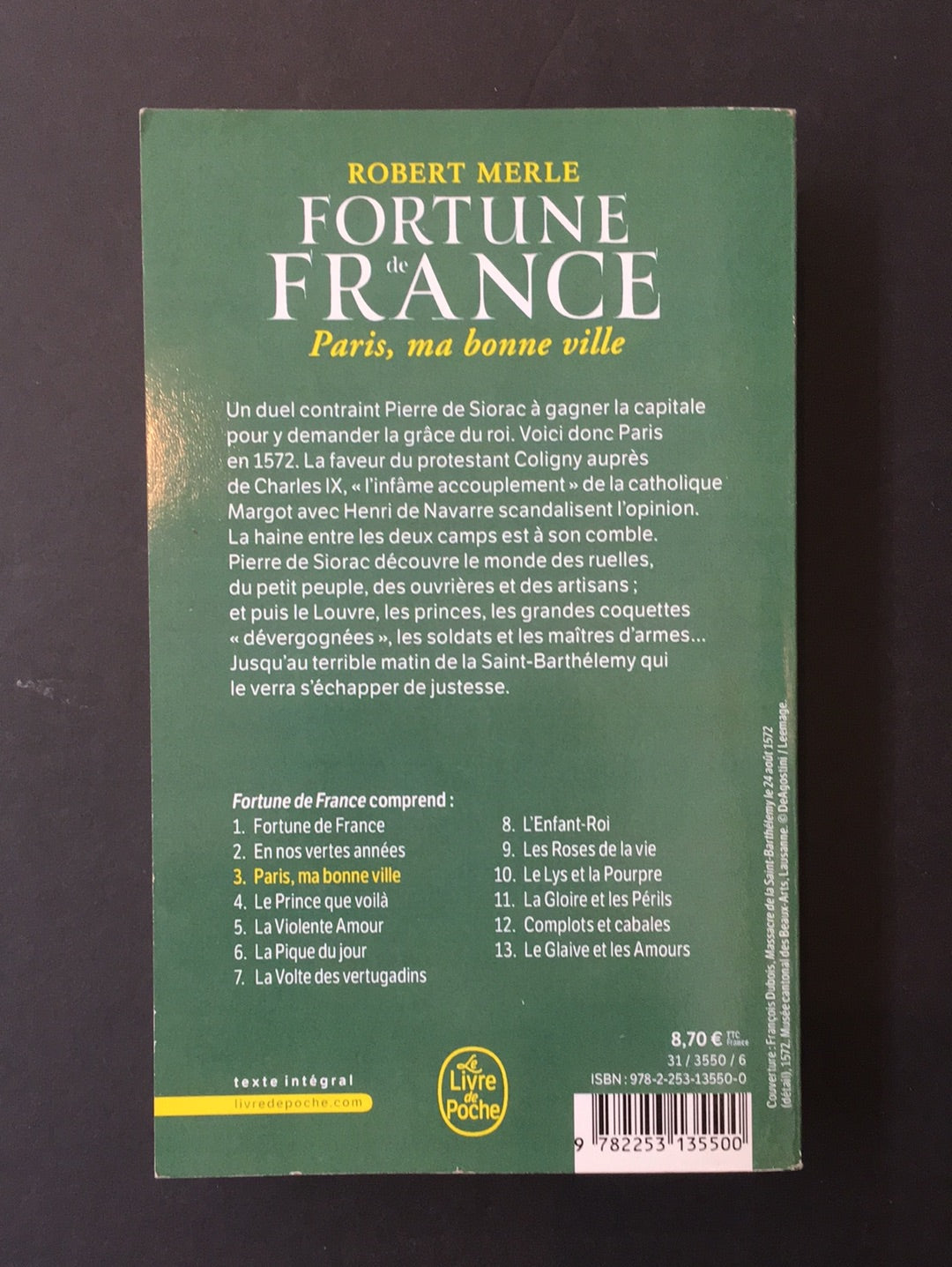 FORTUNE DE FRANCE - TOME 03 - PARIS MA BONNE VILLE