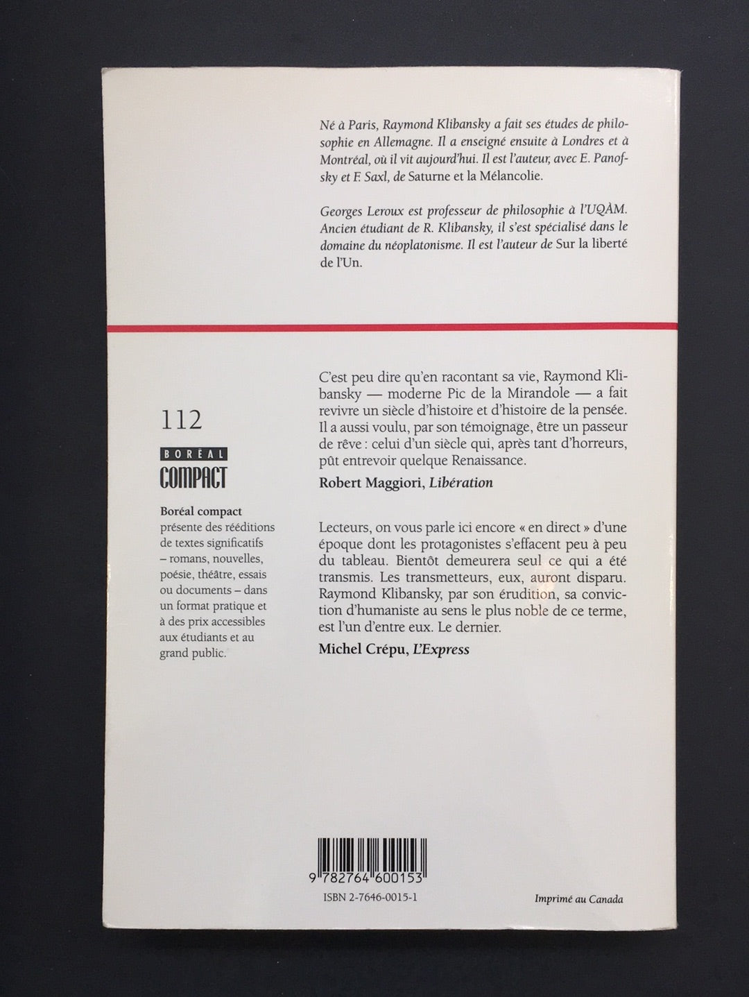 LE PHILOSOPHE ET LA MÉMOIRE DU SIÈCLE