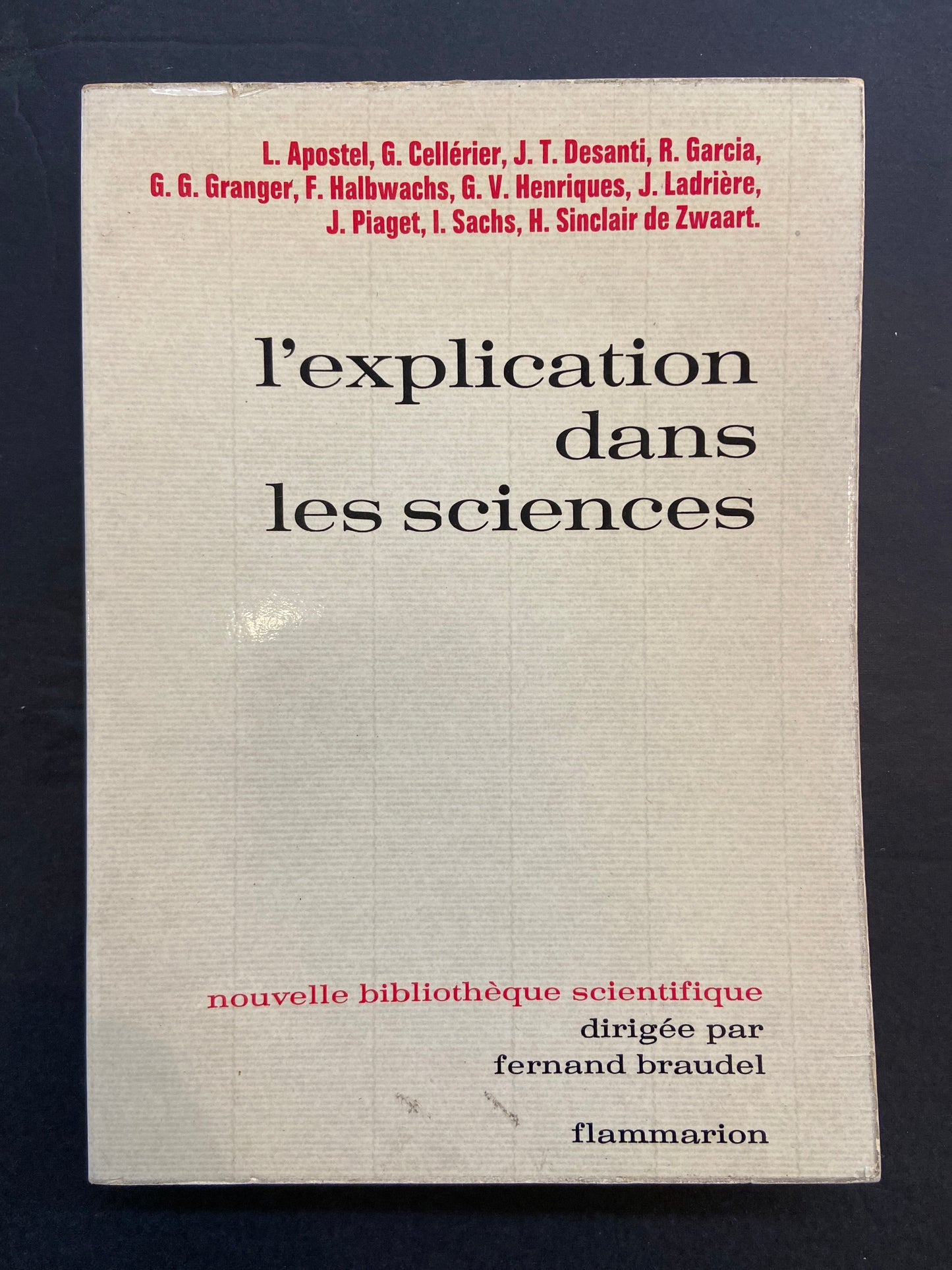L'EXPLICATION DANS LES SCIENCES