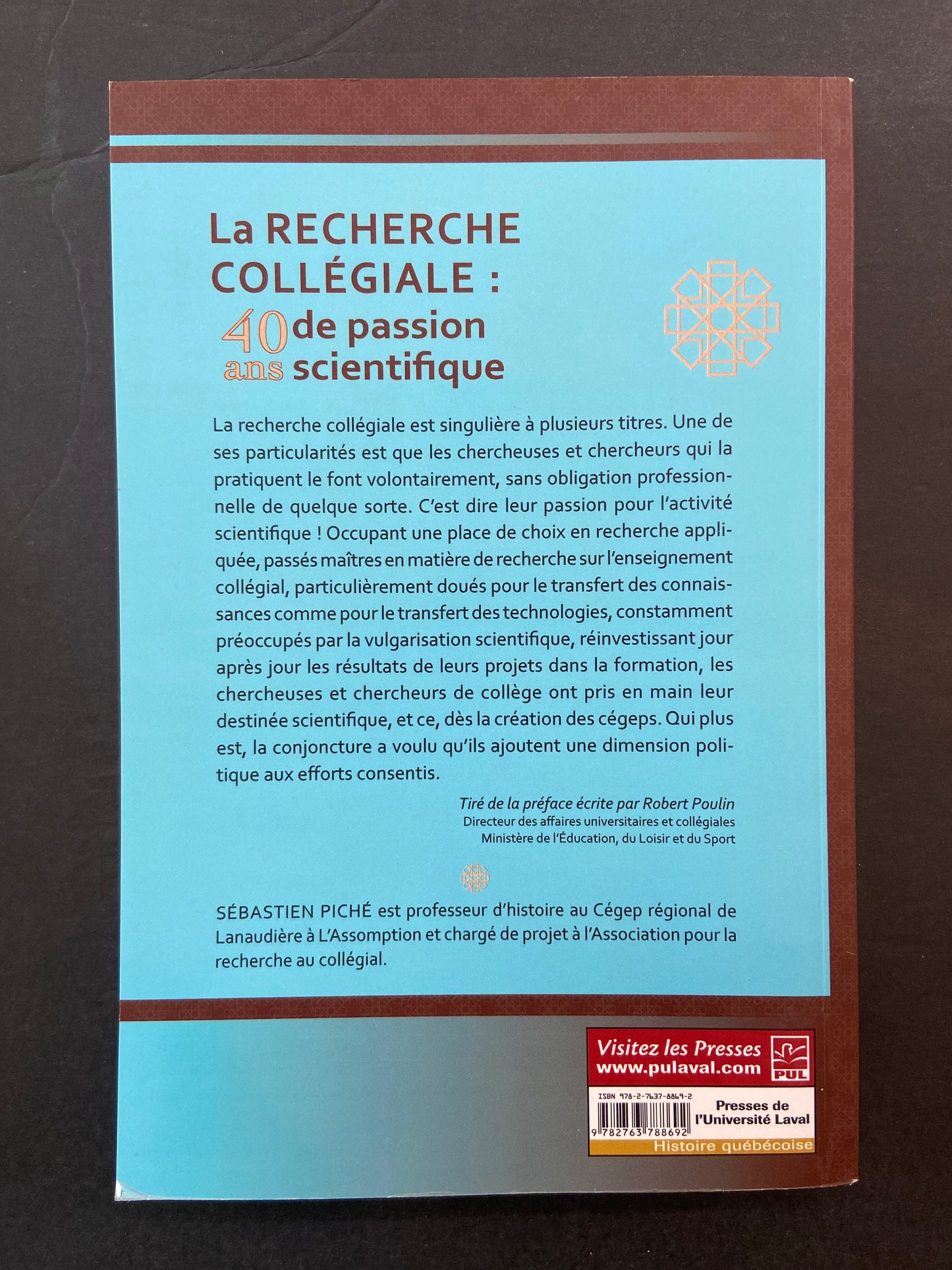 LA RECHERCHE COLLÉGIALE : 40 ANS DE PASSION SCIENTIFIQUE