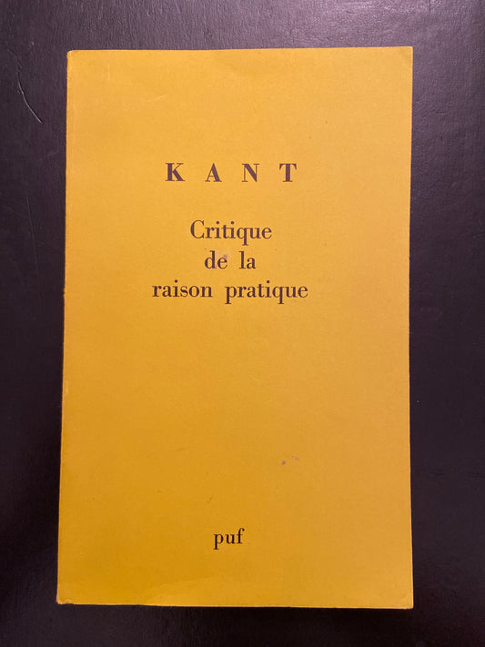 CRITIQUE DE LA RAISON PRATIQUE