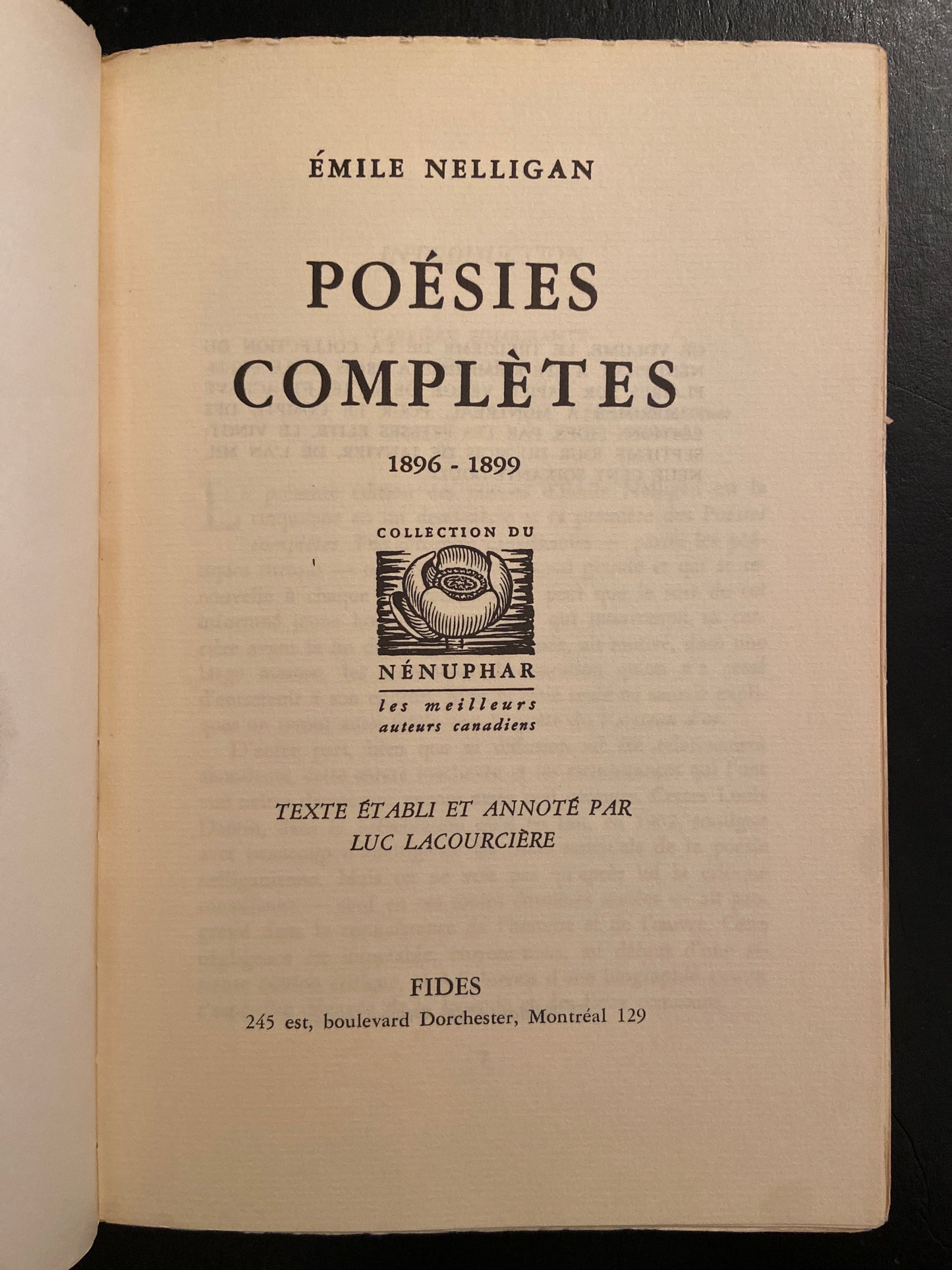 POÉSIES COMPLÈTES 1896-1899