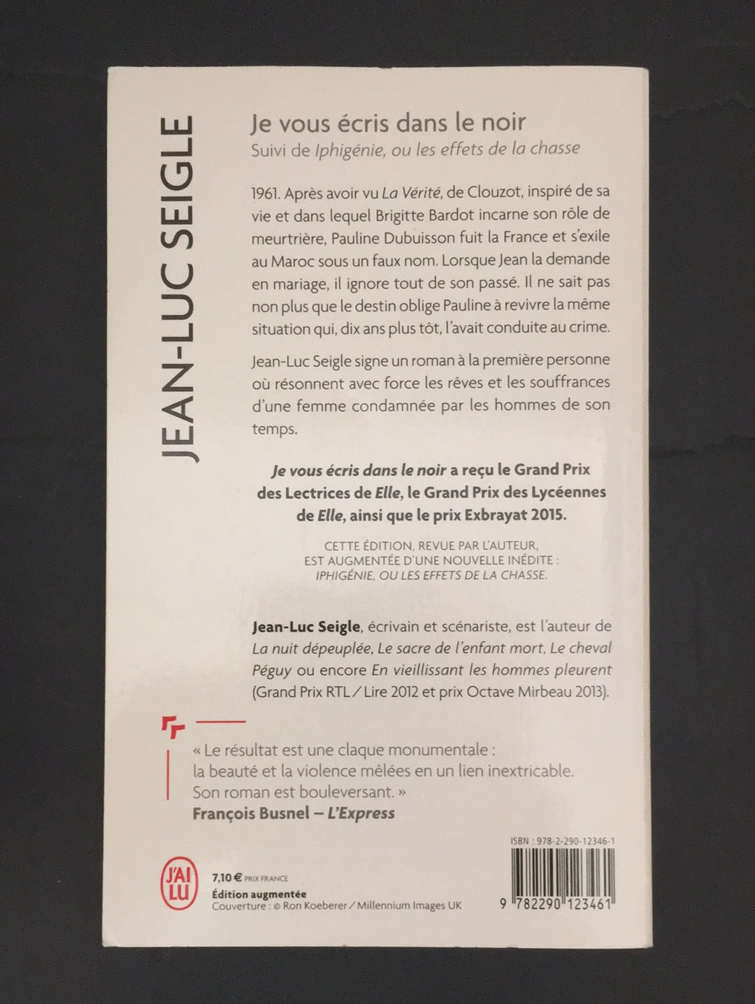 JE VOUS ÉCRIS DANS LE NOIR