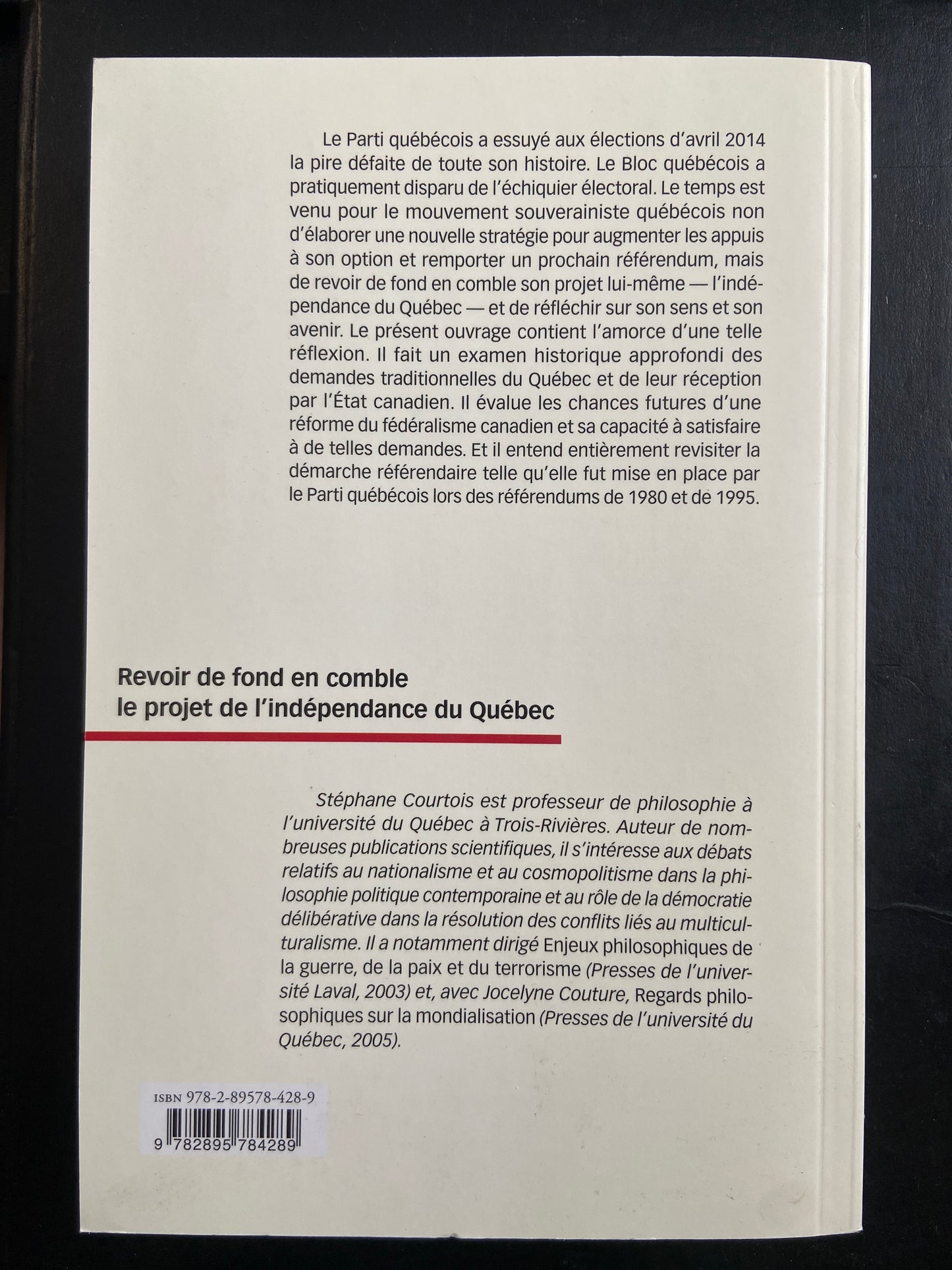 REPENSER L'AVENIR DU QUÉBEC