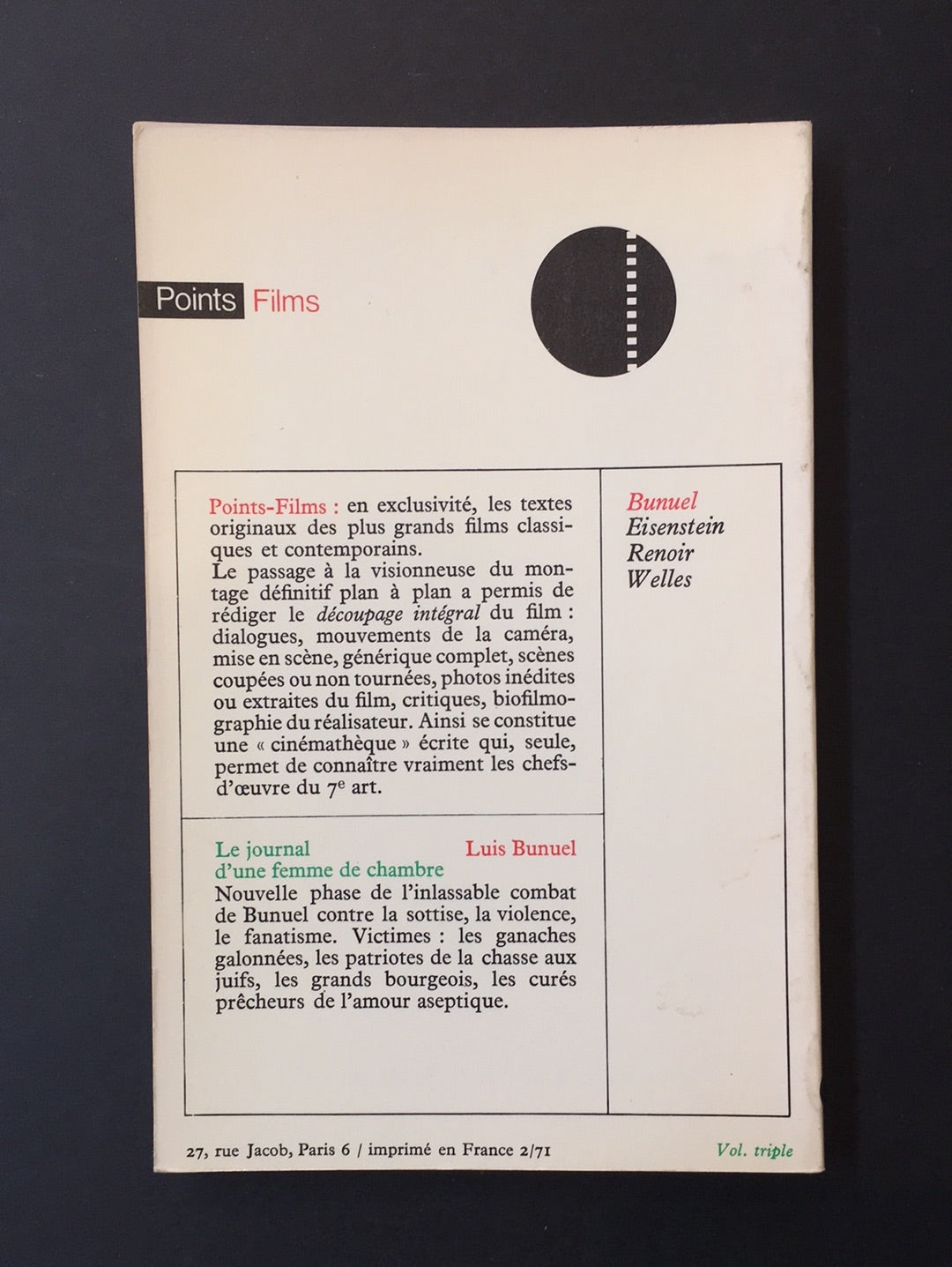 LUIS BUNUEL - LE JOURNAL D'UNE FEMME DE CHAMBRE