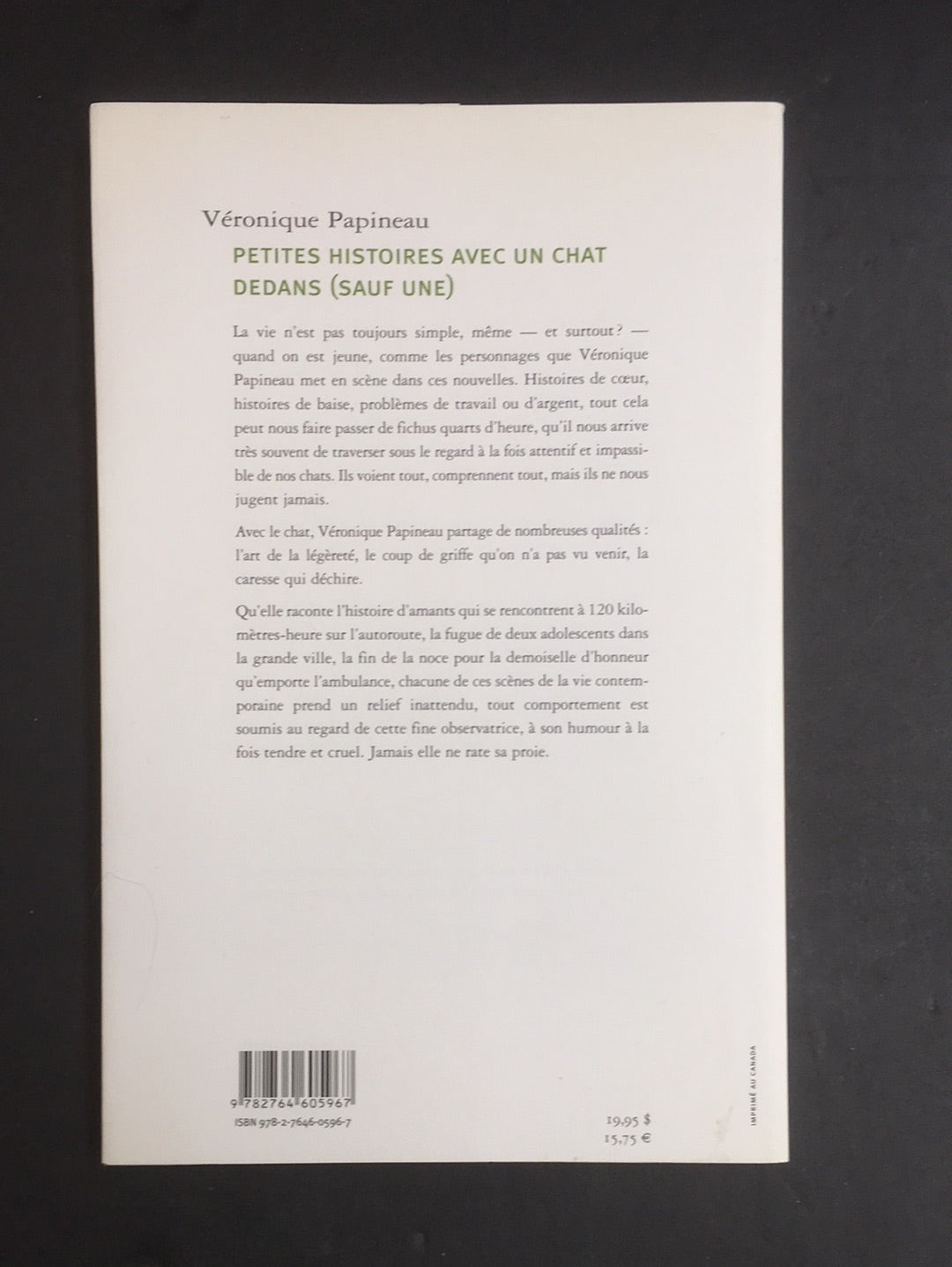 PETITES HISTOIRES AVEC UN CHAT DEDANS (SAUF UNE)