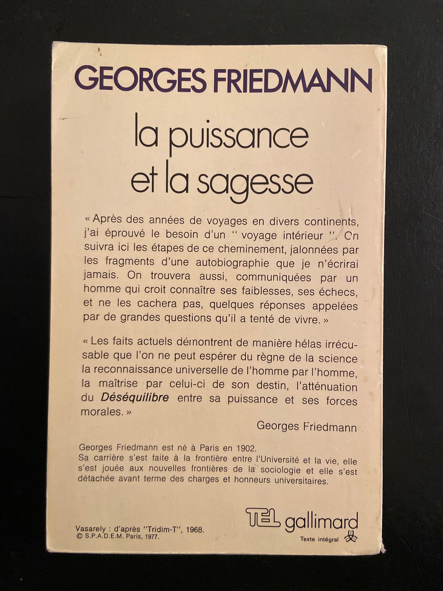 LA PUISSANCE ET LA SAGESSE