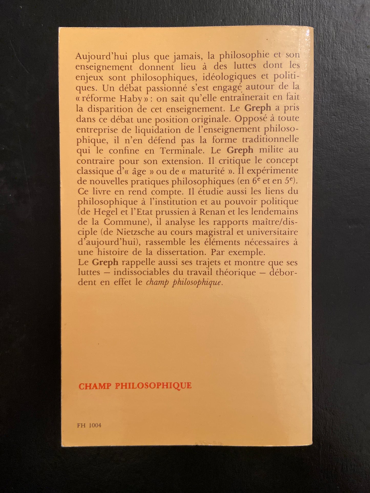 QUI A PEUR DE LA PHILOSOPHIE?
