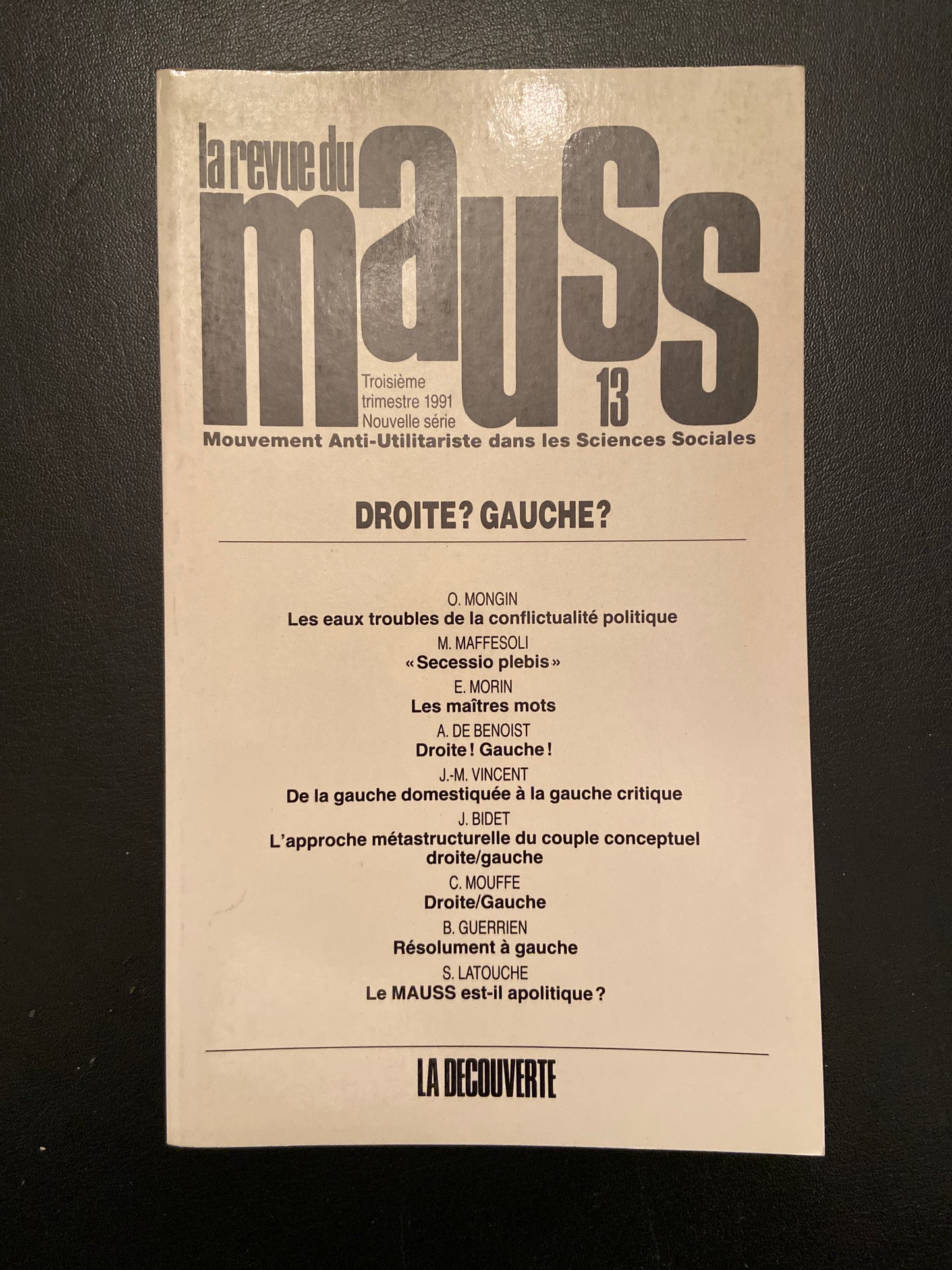 LA REVUE DU MAUSS - 13