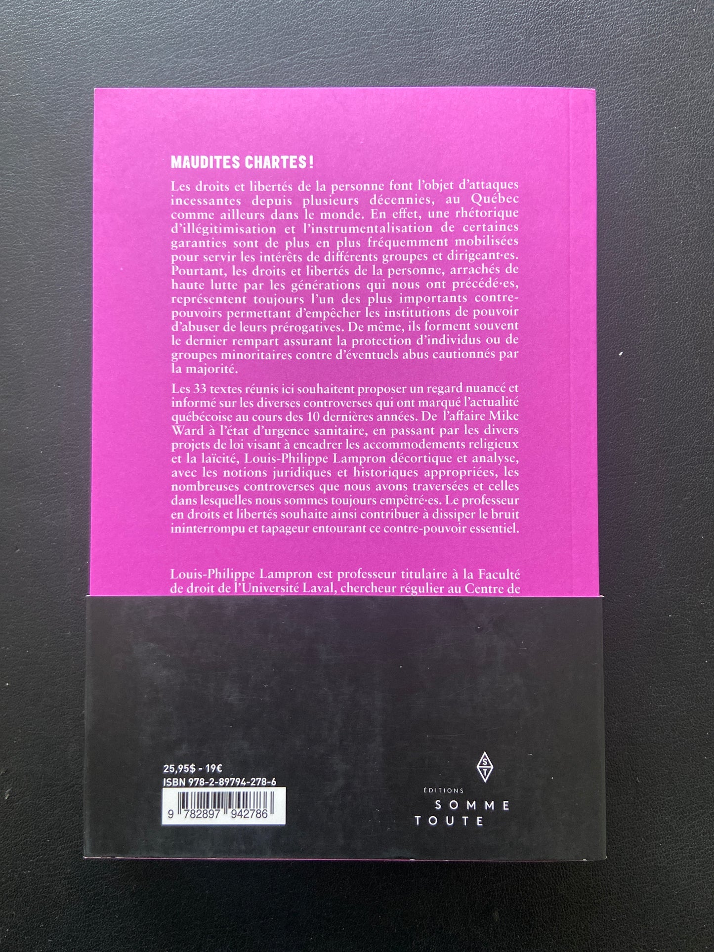 MAUDITES CHARTES ! - 10 ANS D'ASSAUTS CONTRE LA DÉMOCRATIE DES DROITS ET LIBERTÉS