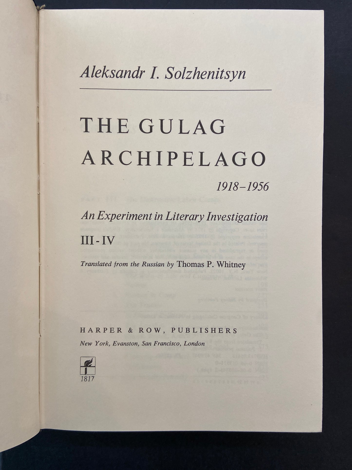 THE GULAG ARCHIPELAGO 1918-1956