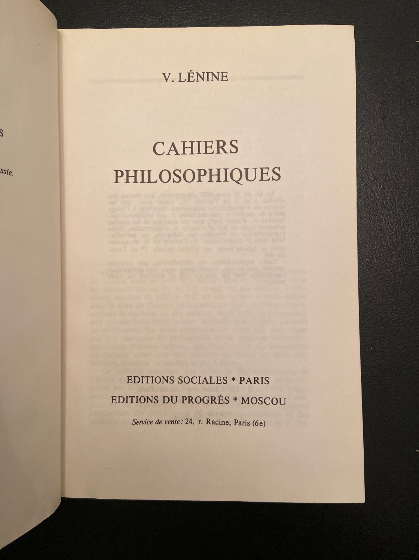 CAHIERS PHILOSOPHIQUES
