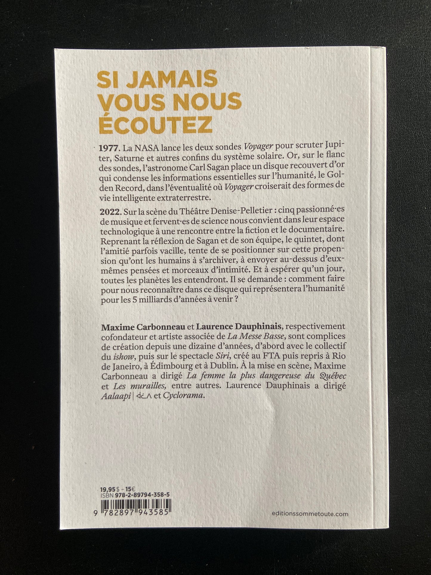 SI JAMAIS VOUS NOUS ECOUTEZ