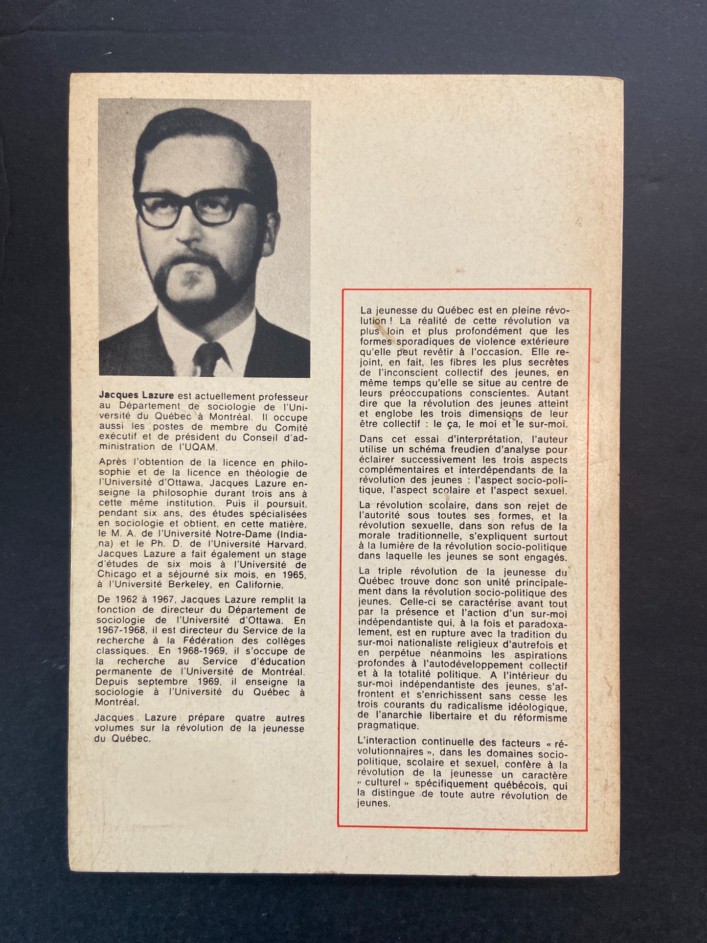 LA JEUNESSE DU QUÉBEC EN RÉVOLUTION