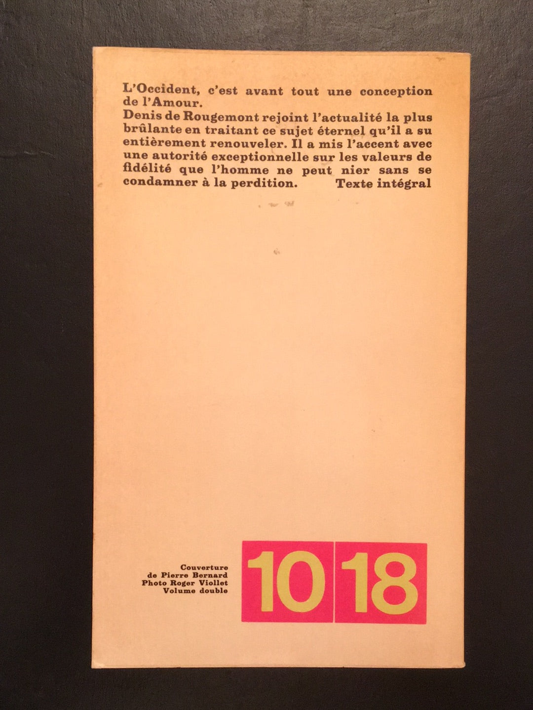 L'AMOUR ET L'OCCIDENT