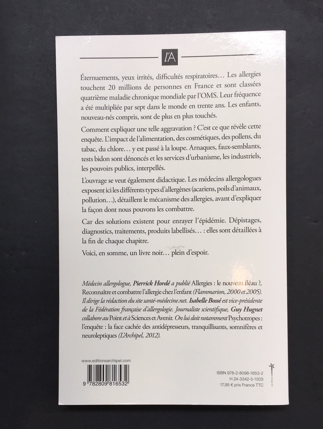 LE LIVRE NOIR DES ALLERGIES