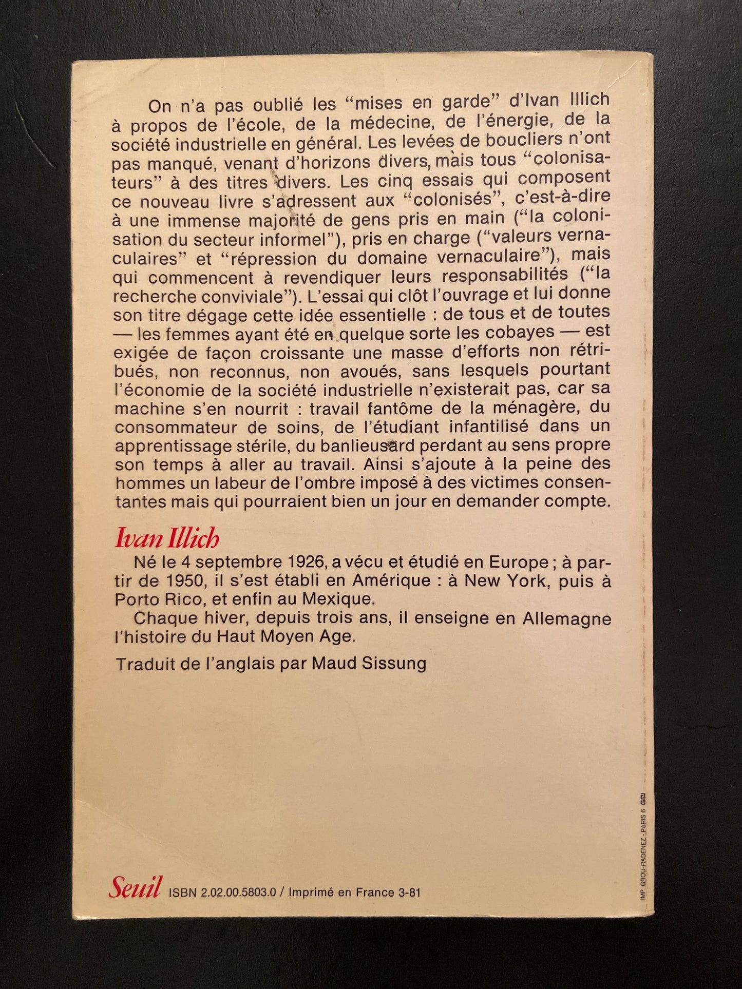 LE TRAVAIL FANTÔME