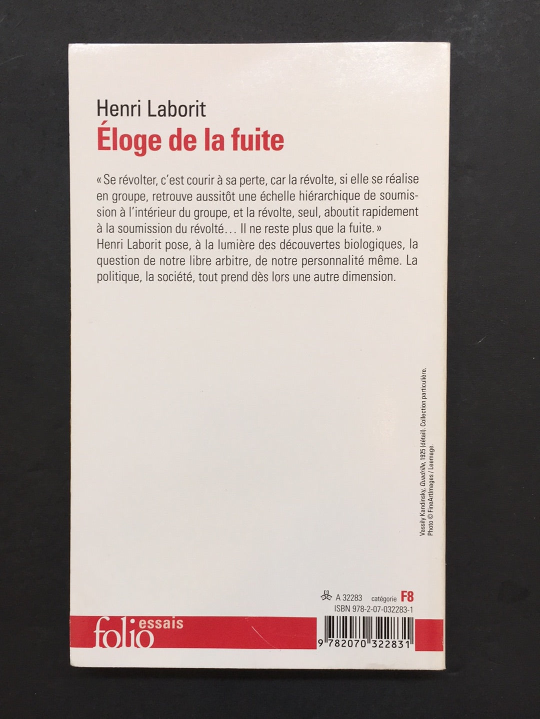 ÉLOGE DE LA FUITE