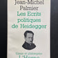 LES ÉCRITS POLITIQUES DE HEIDEGGER