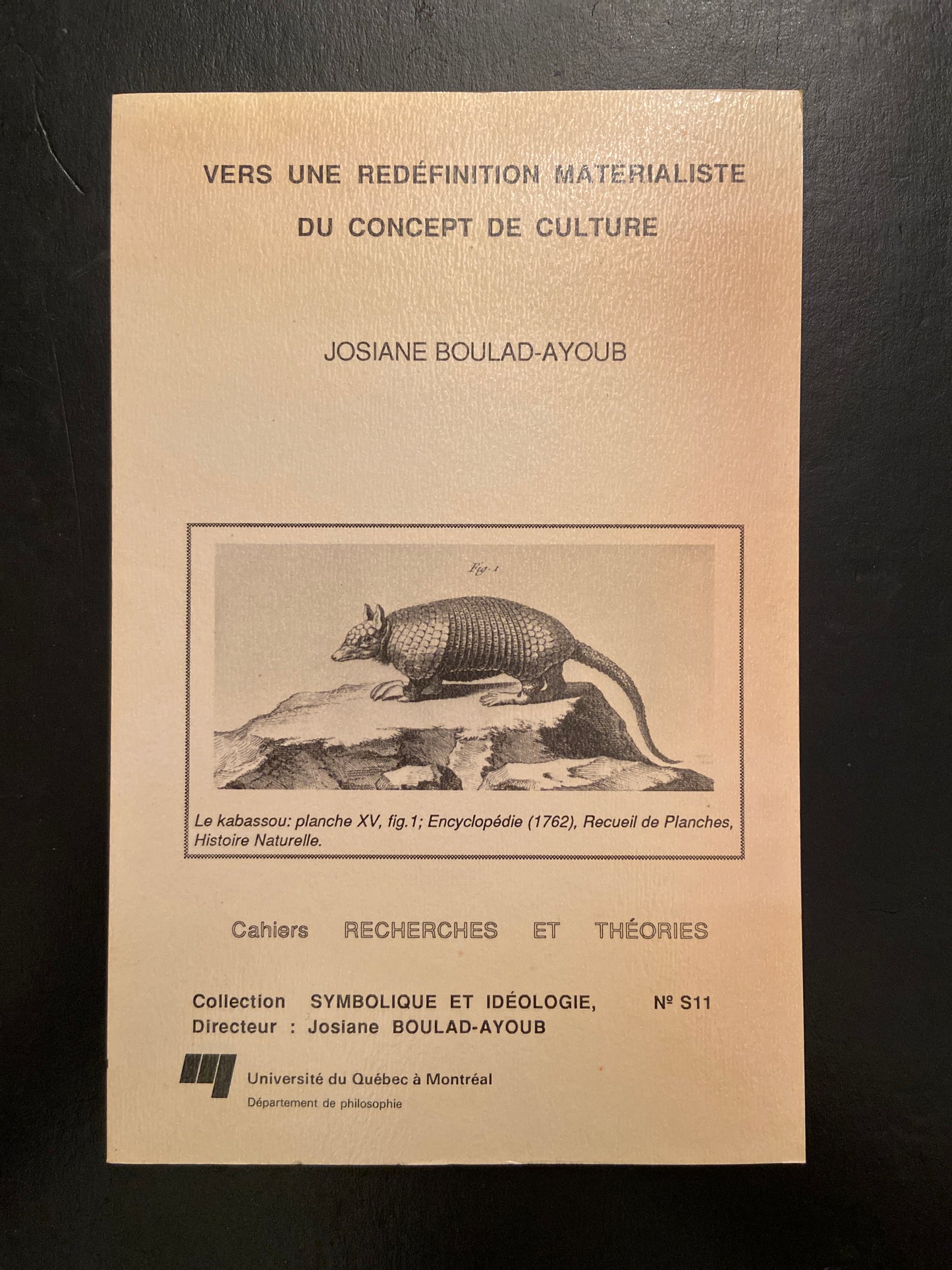 VERS UNE REDÉFINITION MATÉRIALISTE DU CONCEPT DE CULTURE