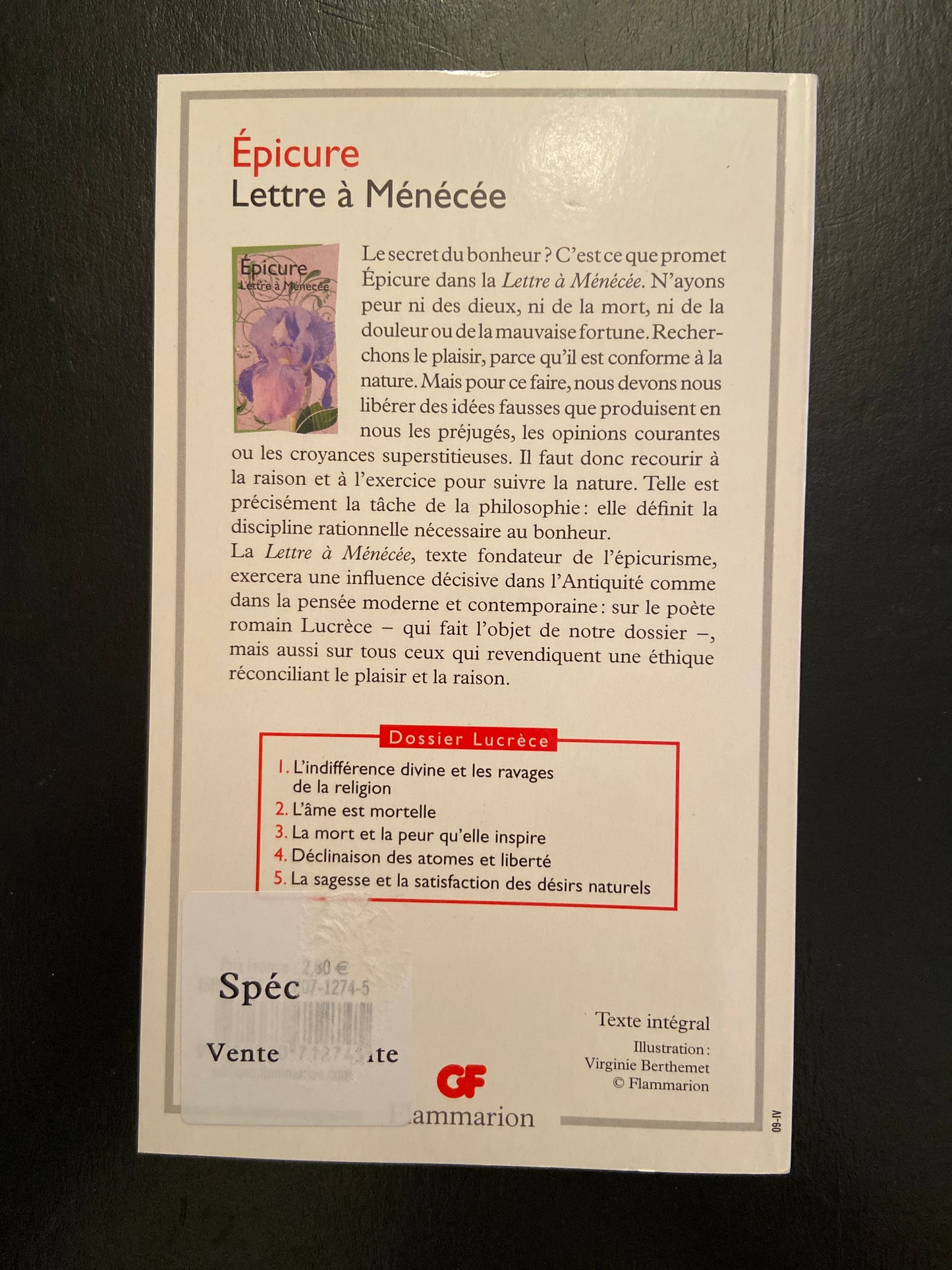 LETTRE À MÉNÉCÉE