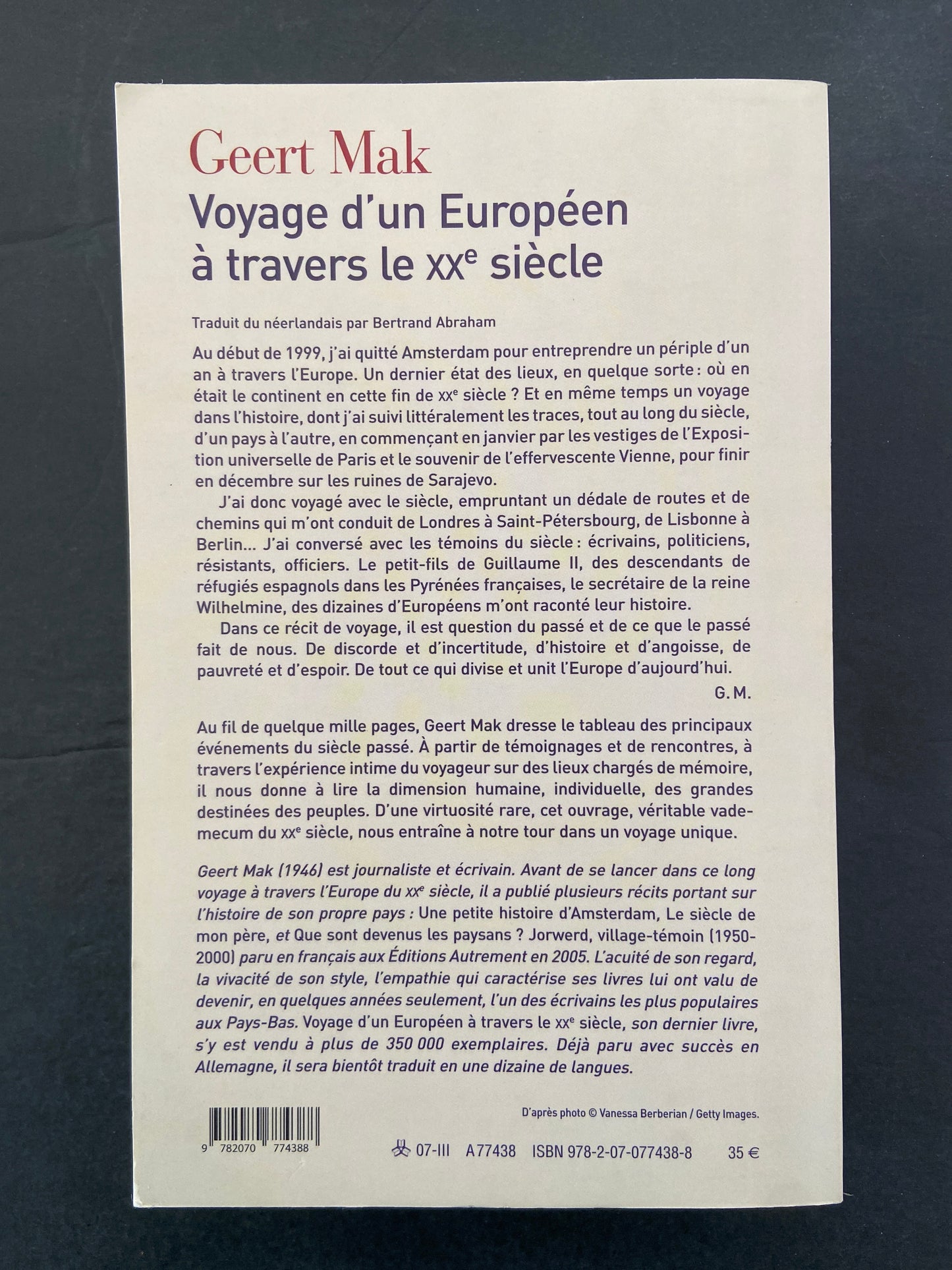 VOYAGE D'UN EUROPÉEN À TRAVERS LE XXE SIÈCLE