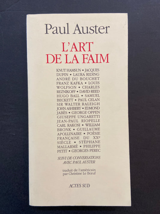 L'ART DE LA FAIM