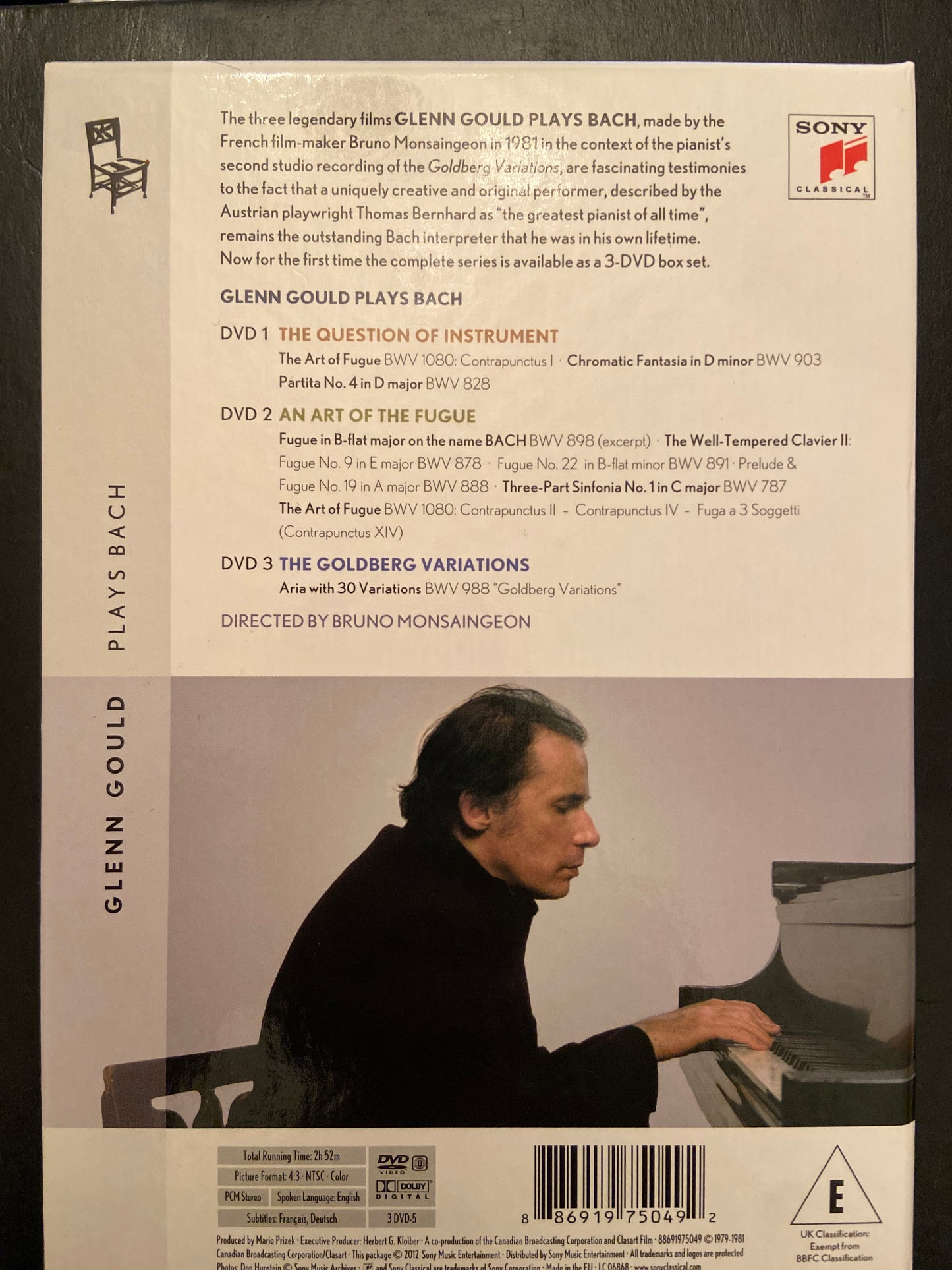 GLENN GOULD PLAYS BACH