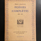 POÉSIES COMPLÈTES 1896-1899