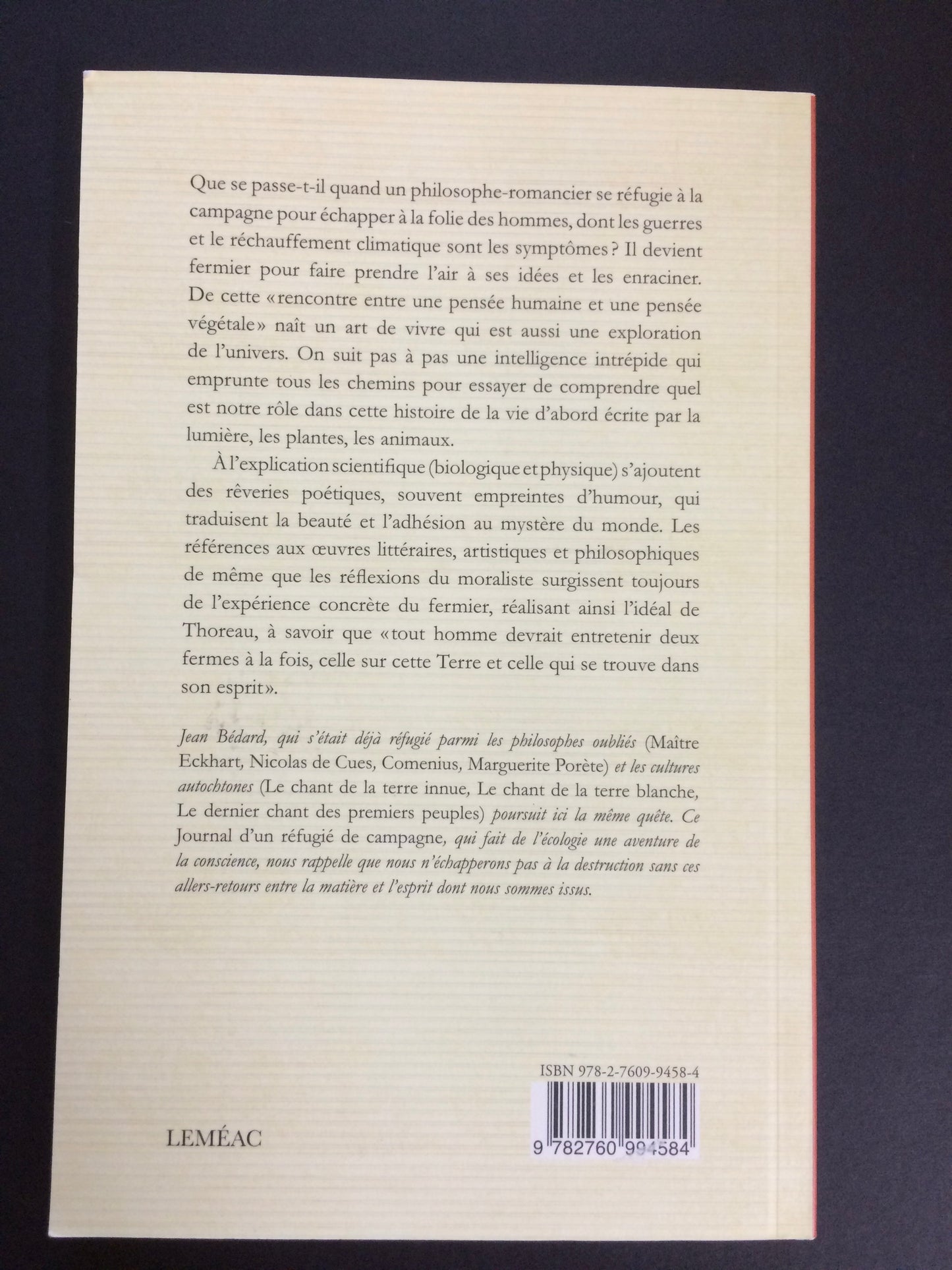 JOURNAL D'UN RÉFUGIÉ DE CAMPAGNE