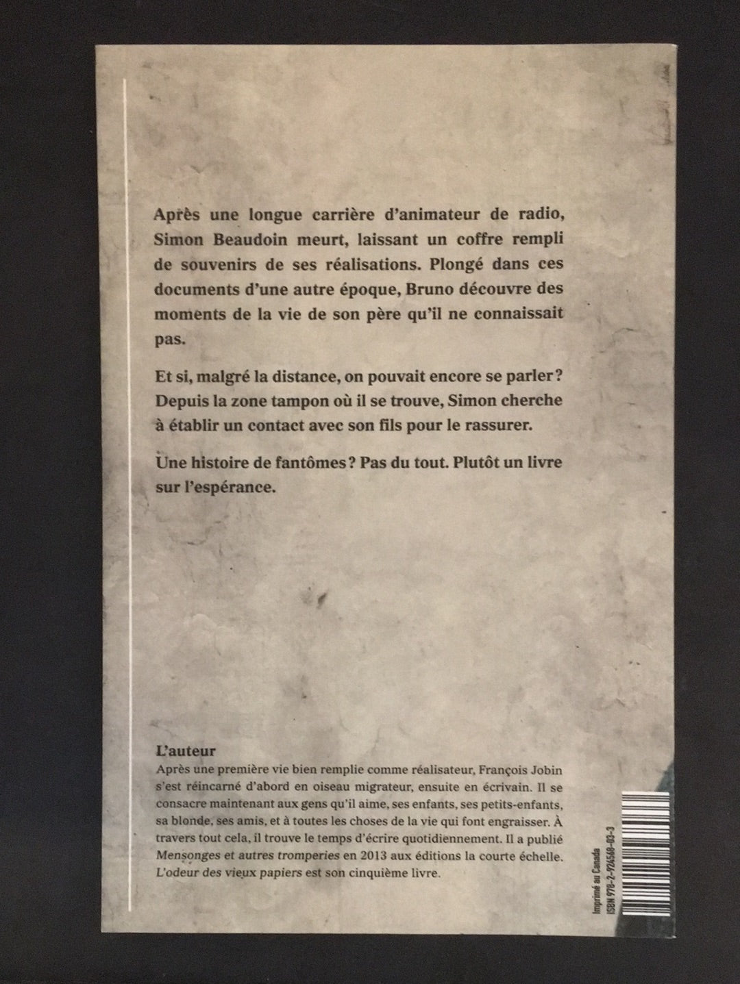 L'ODEUR DES VIEUX PAPIERS