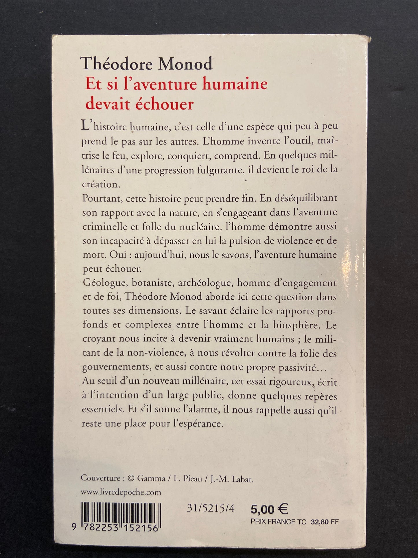 ET SI L'AVENTURE HUMAINE DEVAIT ÉCHOUER