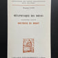 MÉTAPHYSIQUE DES MOEURS - 2 TOMES