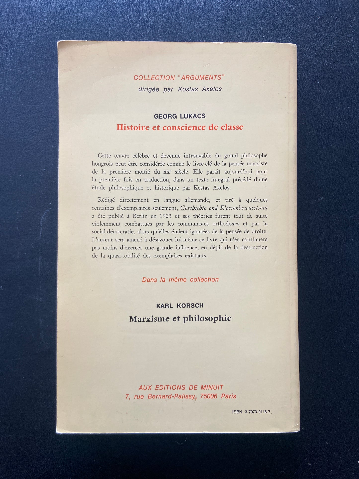 HISTOIRE ET CONSCIENCE DE CLASSE