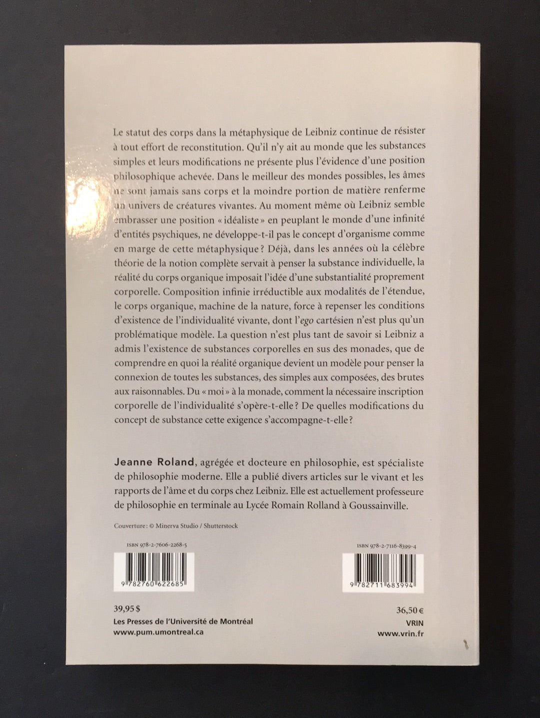 LEIBNIZ ET L'INDIVIDUALITÉ ORGANIQUE