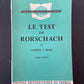 LE TEST DE RORSCHACH - TOMES PREMIER ET SECOND