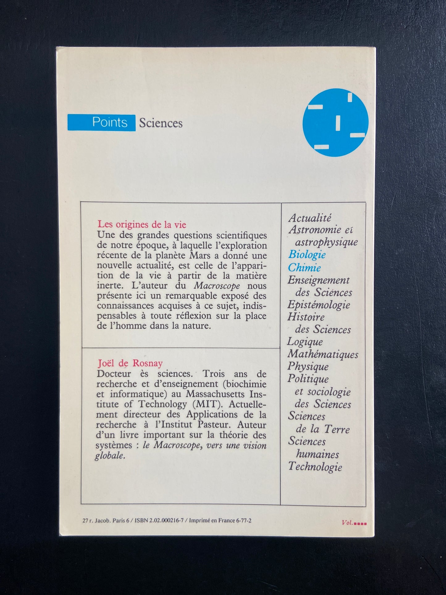 LES ORIGINES DE LA VIE - DE L'ATOME À LA CELLULE