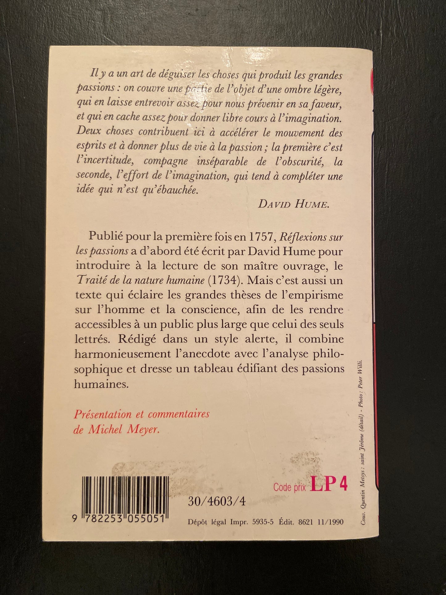 RÉFLEXIONS SUR LES PASSIONS