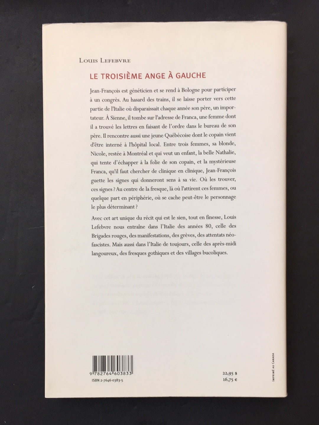 LE TROISIÈME ANGE À GAUCHE