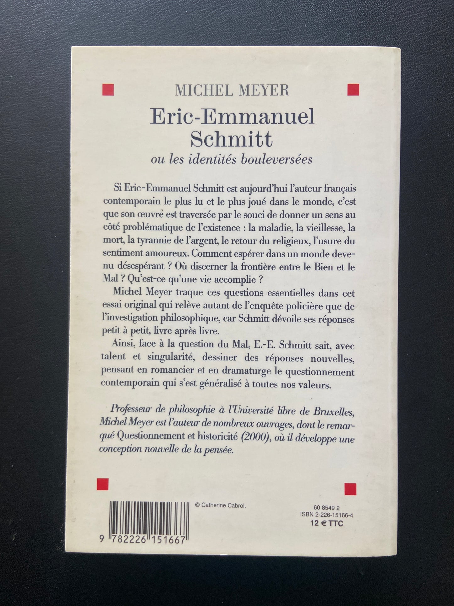 ERIC-EMMANUEL SCHMITT OU LES IDENTITÉS BOULEVERSÉES