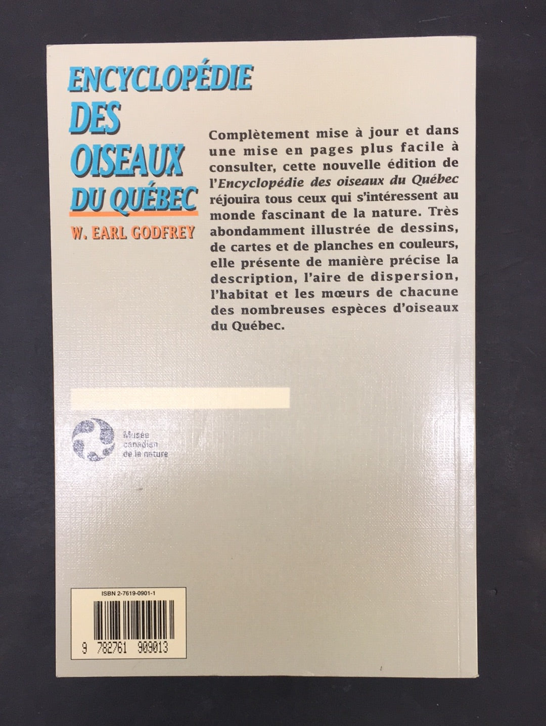 ENCYCLOPÉDIE DES OISEAUX DU QUÉBEC