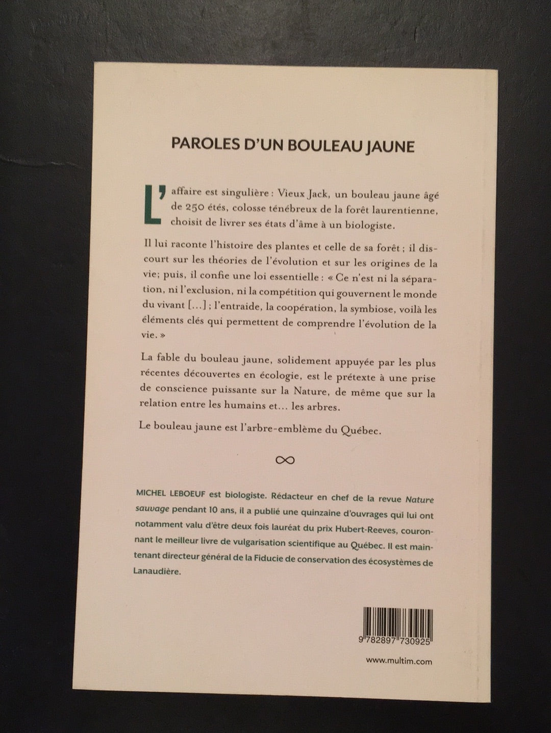 PAROLES D'UN BOULEAU JAUNE