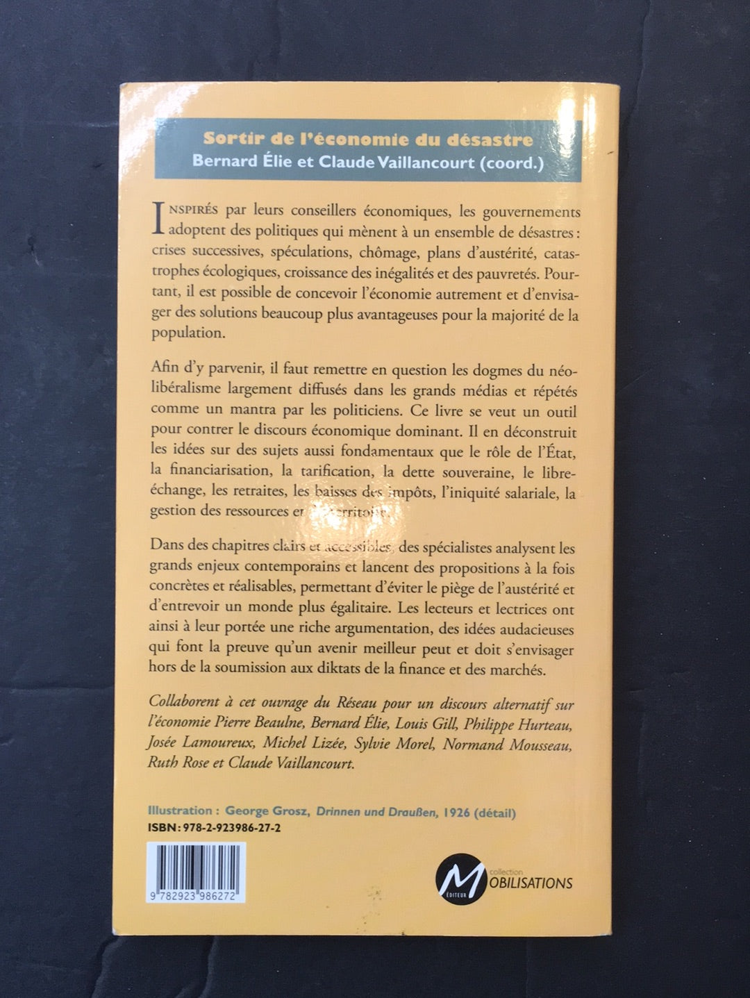 SORTIR DE L'ÉCONOMIE DU DÉSASTRE
